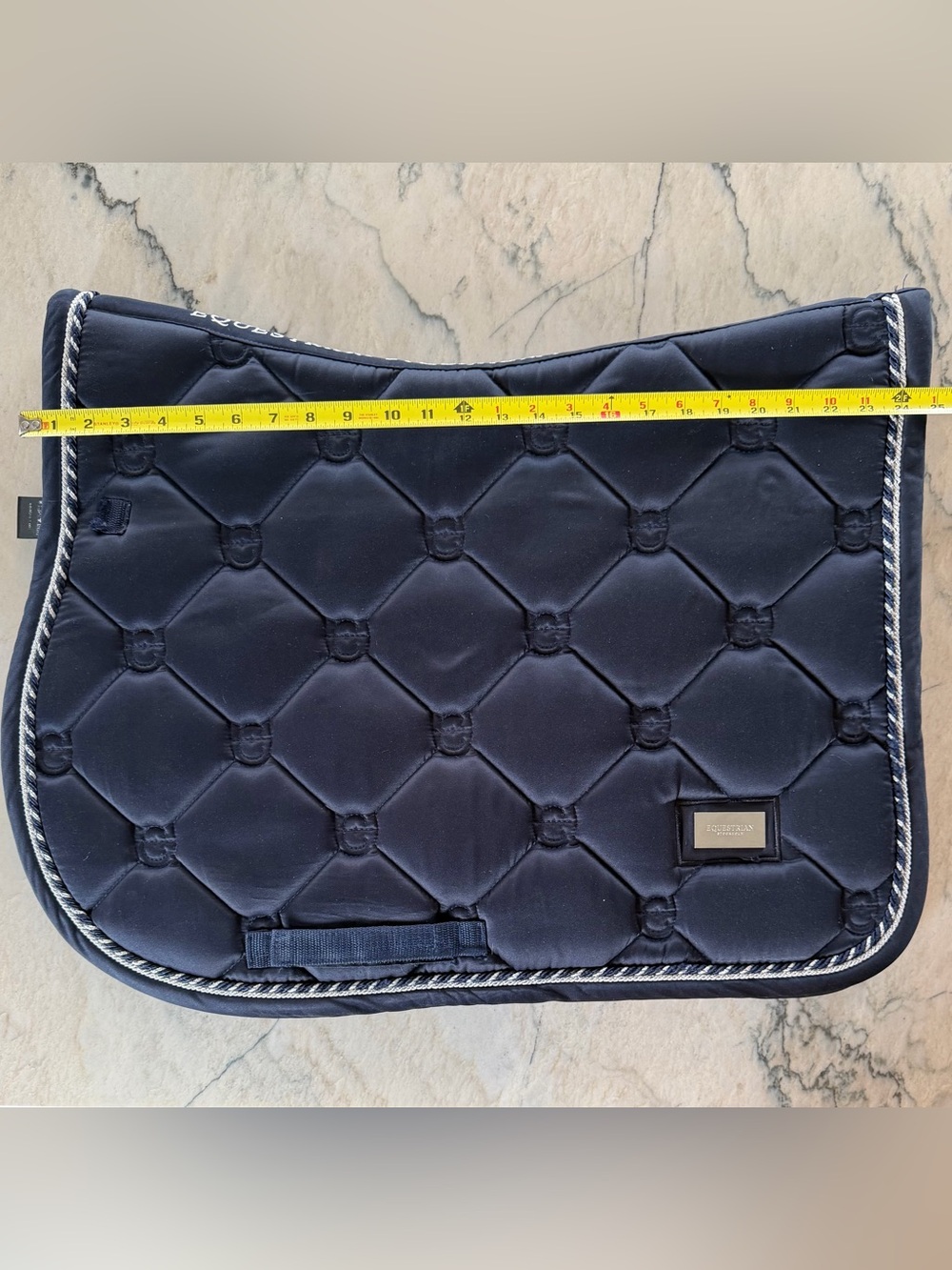 Equestrian Stockholm Midnight Blue Jump Saddle Pad - Full Size - Picture 4 of 13